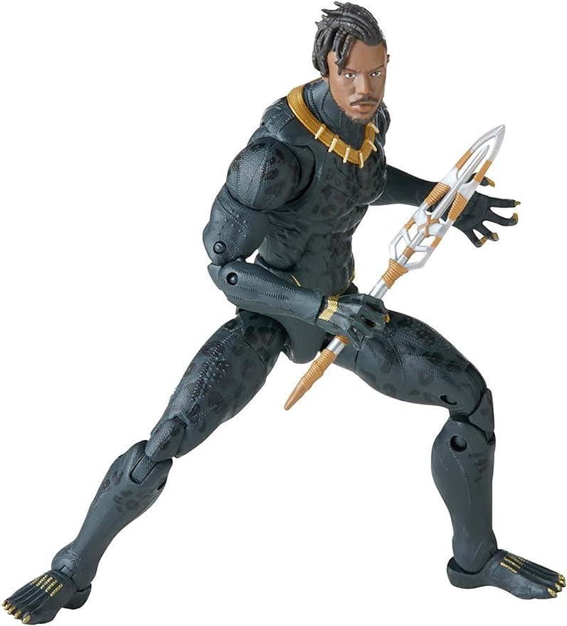 Marvel Legends Series Black Panther Legacy Collection Killmonger 6-inch Action Figure Collectible Toy, 5 Accessories - Figurio