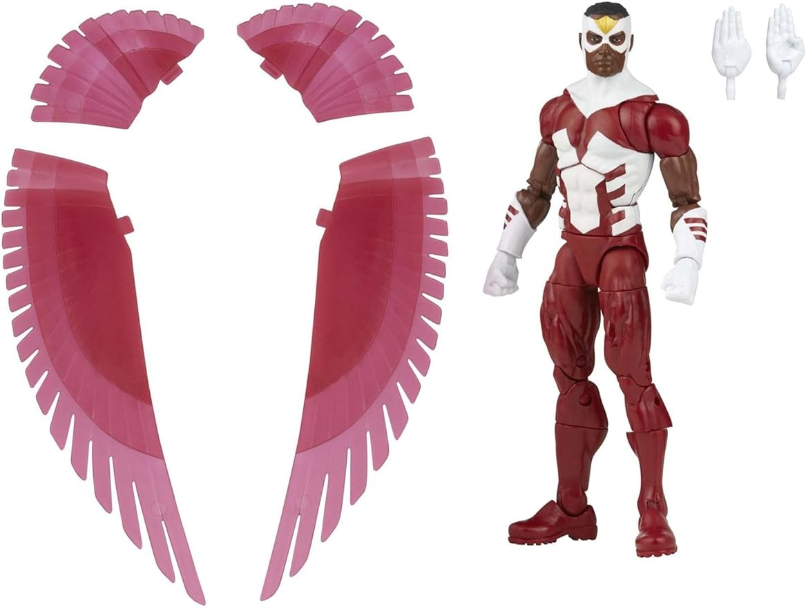 Marvel Legends Series Falcon 6-inch Retro Packaging Action Figure Toy, 3 Accessories - Figurio