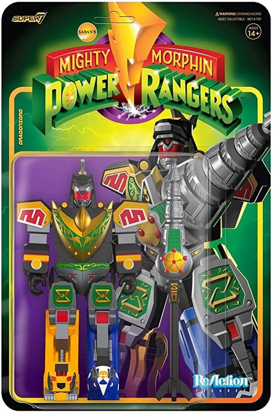 Super7 Mighty Morphin Power Rangers Dragonzord (Battle Mode) - 6" Power Rangers Action Figure with Accessory Classic TV Show Collectibles and Retro Toys - Figurio