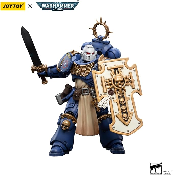 JOYTOY HAPPXYGG Warhammer 40k 1/18 4.7-inch Ultramarines Bladeguard Veteran action figure model toy series - Figurio