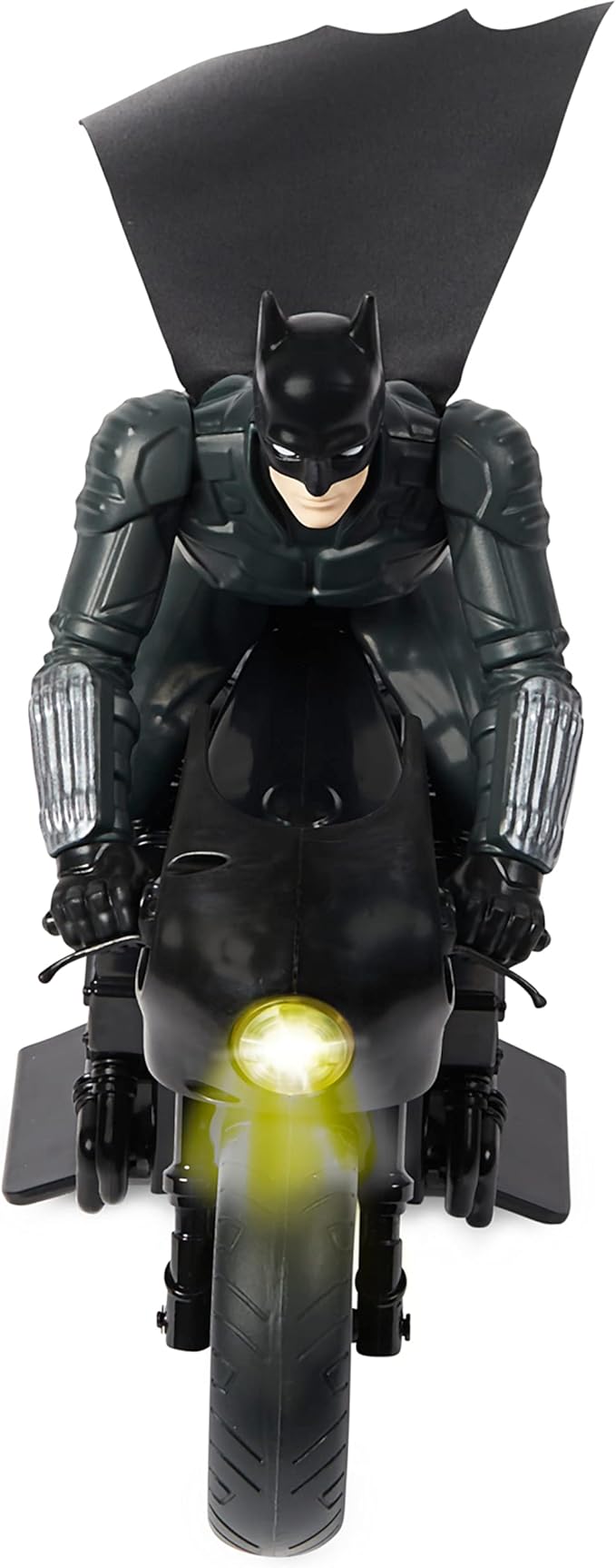 DC Comics, The Batman Batcycle RC with Batman Rider Action Figure, Official Batman Movie Styling, Kids Toys for Boys and Girls Ages 4 and Up - Figurio