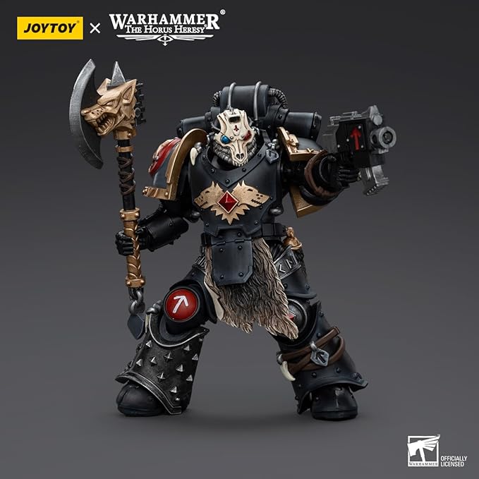 JOYTOY Warhammer 40K Space Wolves Deathsworn Pack Deathsworn 4, 1:18 Scale Action Figure Mecha Joy Toy Collection Model 4.8 inch - Figurio