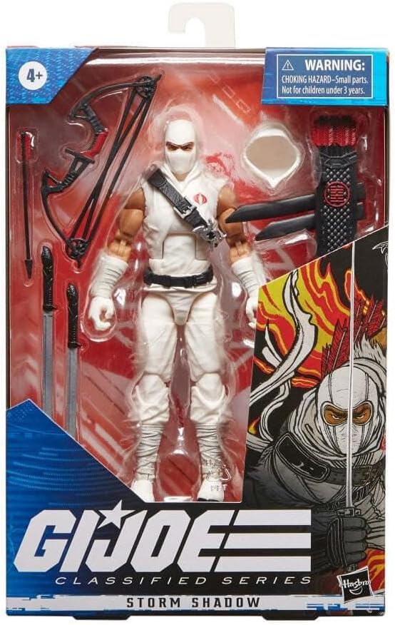 G.I. Joe Classified Series Storm Shadow Action Figure 35 Collectible Premium Toy, Multiple Accessories 6-Inch-Scale with Custom Package Art - Figurio