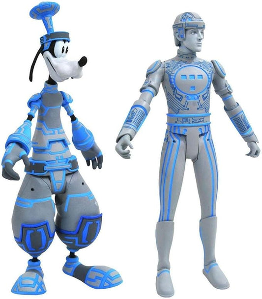 Diamond Select Toys Kingdom Hearts Select: Space Paranoids Goofy & Tron Action Figure Two-Pack - Figurio