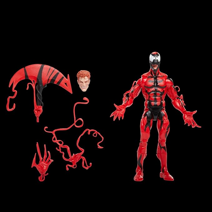 Marvel Legends Series Spider-Man Symbiote & Carnage 6-Inch Collectible Action Figures 2-Pack, Toys for Ages 4 and Up - Figurio