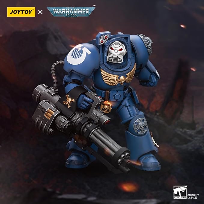 JOYTOY Warhammer 40,000 1/18 Action Figure Ultramarines Terminator Squad Terminator with Assault Cannon Collection Model Birthday Gifts - Figurio