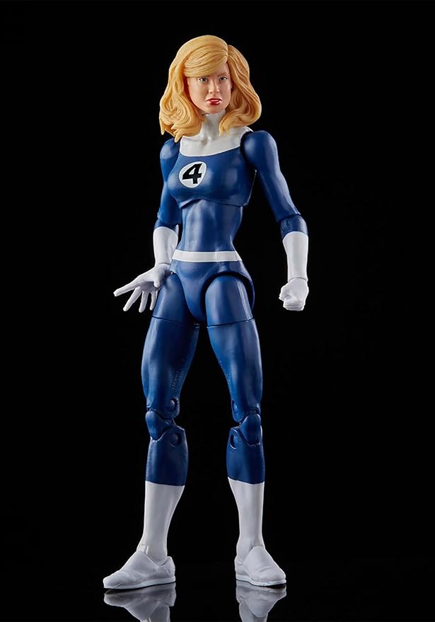 Marvel Legends Series Retro Fantastic Four Marvel's Invisible Woman 6-inch Action Figure Toy, Includes 3 Accessories , Blue - Figurio