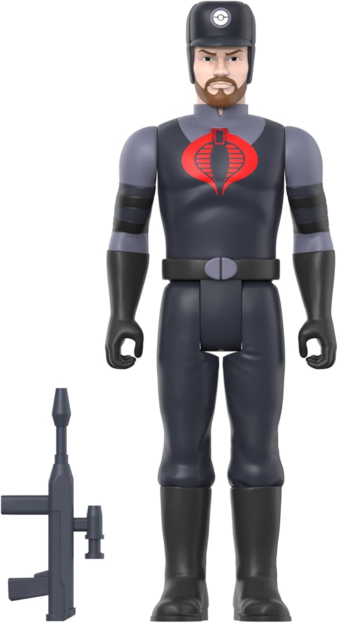 Super7 G.I. Joe Cobra Snakeling Factory Worker Beard (Pink) 3.75 in ReAction Figure - Figurio