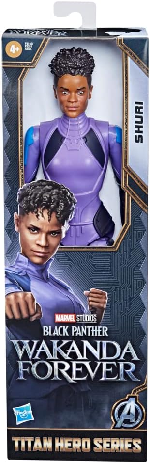 Spider-Man Marvel Studios' Black Panther: Wakanda Forever Titan Hero Series Shuri Toy, 12-Inch-Scale Action Figure, Marvel Toys Kids Ages 4 and Up - Figurio