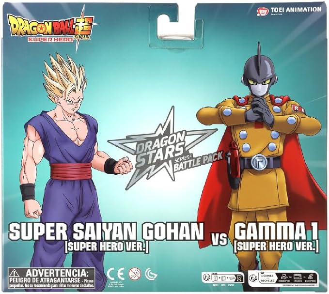 Dragon Ball Super Super Hero - Dragon Stars Battle Pack - Super Saiyan Gohan vs Gamma 1 - Figurio