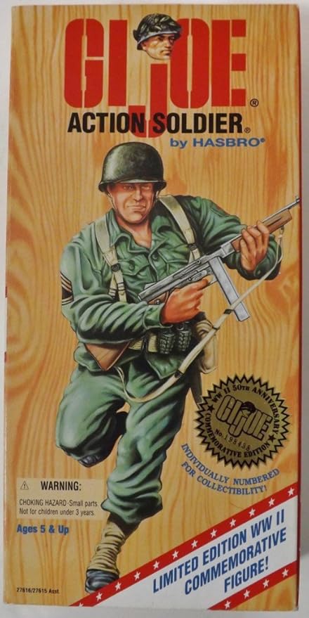 12" GI Joe Action Soldier Action Figure WWII 50th Anniversary Numbered Commemorative Edition (Hasbro 1995) - Figurio