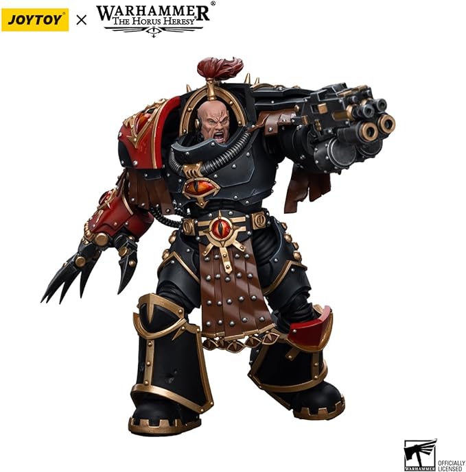 JOYTOY HAPPXYGG Warhammer 40k 1/18 4.7-inch Sons of Horus Ezekyle Abaddon First Captain of The XVlth Legion Action Figure Model Toy Series - Figurio