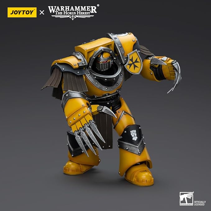 JOYTOY 1/18 Action Figure Warhammer 40,000 Imperial Fists Legion Cataphractii Terminator Squad Legion Cataphractii with Lightning Claws 5''Tall Movable Model Collectible Figurine - Figurio