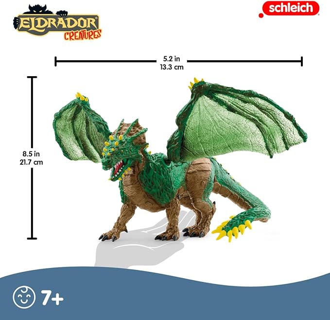 Schleich Eldrador Creatures New 2024 Jungle Dragon Action Figure - Figurio