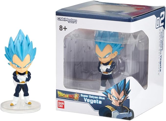 BANDAI Chibi Masters Dragon Ball: Super Saiyan Blue Vegeta - Figurio