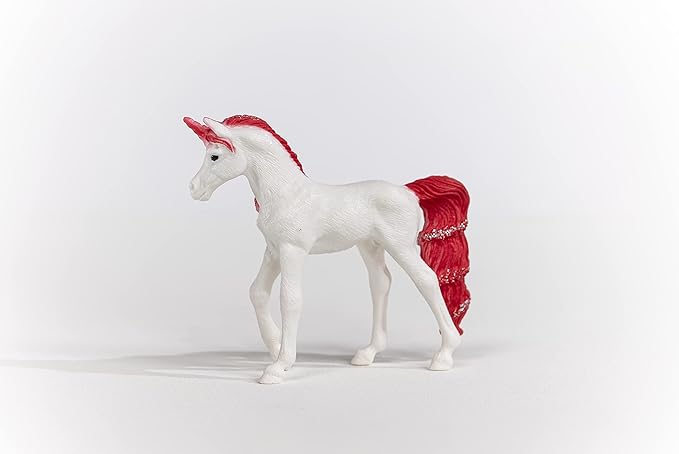 Schleich bayala, Collectible Unicorn Toy Figure for Girls and Boys, Candy Cane Unicorn Figurine (Dessert Series), Ages 5+, 6.3 inch - Figurio