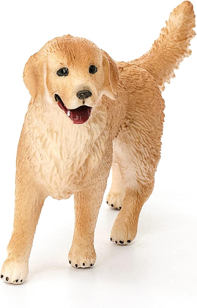 Schleich Farm World, Farm Animal Toys for Kids and Toddlers, Golden Retriever Toy Dog Figurine, Ages 3+ - Figurio