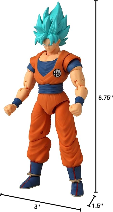 Bandai America - Dragon Ball Super Dragon Stars Super Saiyan Blue Goku, Version 2 - Figurio