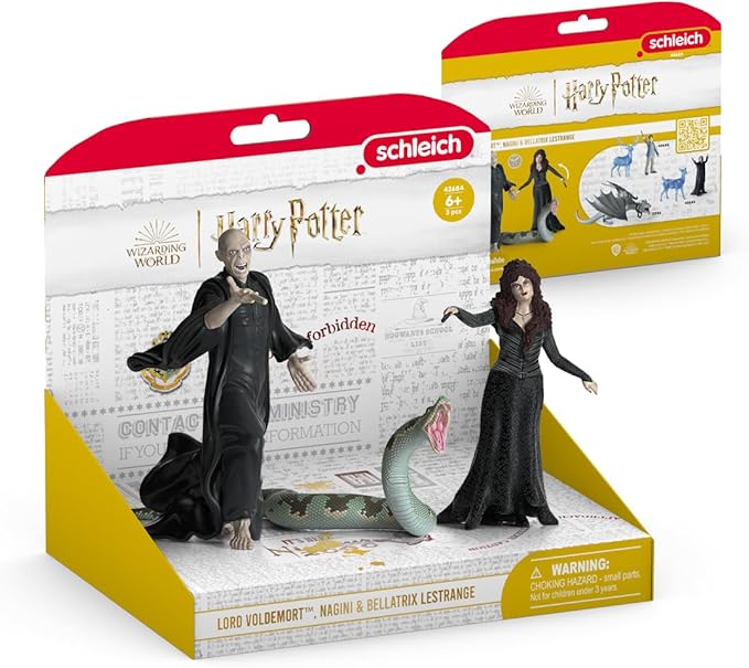 Schleich Wizarding World of Harry Potter 3-Piece Collectible Set with Voldemort, Nagini and Bellatrix Lestrange Figurines - Figurio