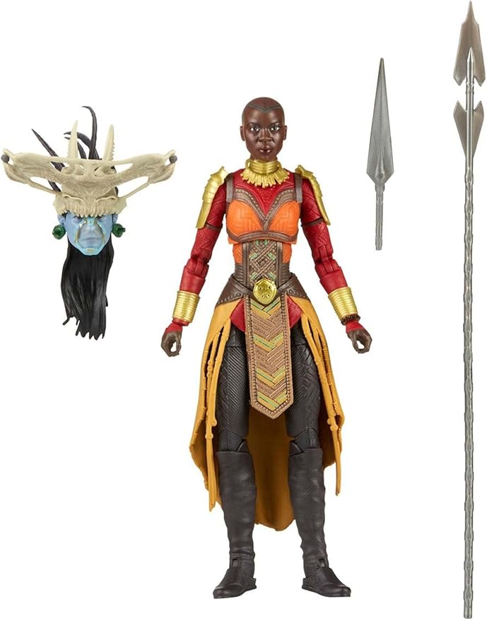 Marvel Legends Series Black Panther Wakanda Forever Okoye 6-inch MCU Action Figure Toy, 2 Accessories, 1 Build-A-Figure Part - Figurio