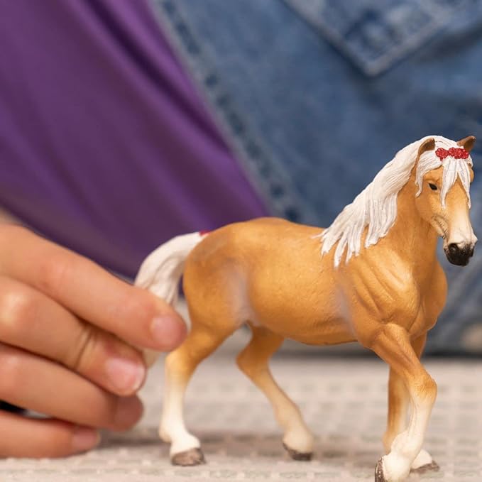 Schleich Horses 2023, Horse Club, Horse Toys for Girls and Boys Haflinger Mare Horse Toy Figurine, Ages 5+ - Figurio