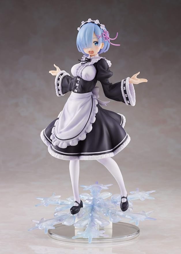 Taito Re:Zero Winter Maid Rem - Colorful Anime PVC Doll - ARTIST MASTERPIECE, 8" Tall - Figurio