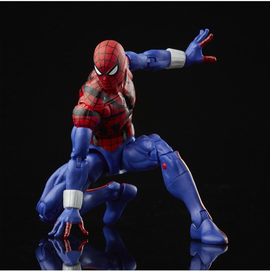 Spider-Man Marvel Legends Series 6-inch Ben Reilly Action Figure Toy, Includes 5 Accessories: 4 Alternate Hands, 1 Web Line FX - Figurio