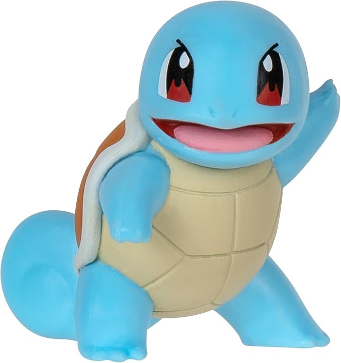 Pokémon PKW3161 Set-2-Inch Squirtle Battle Figure with Clip ‘N’ Go Plus Net Ball Accessories, Schiggy Belt Set - Figurio