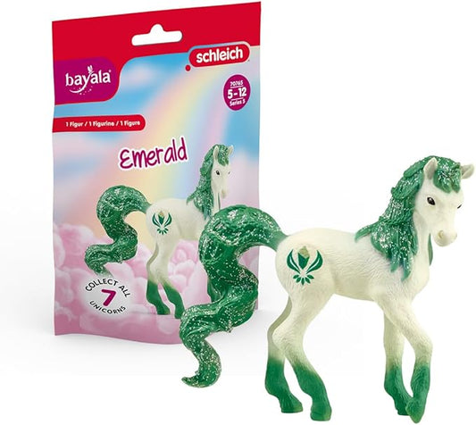 Schleich bayala, Unicorn Toys for Girls and Boys, Collectible Unicorn 2023 Gemstone Series, Emerald - Figurio