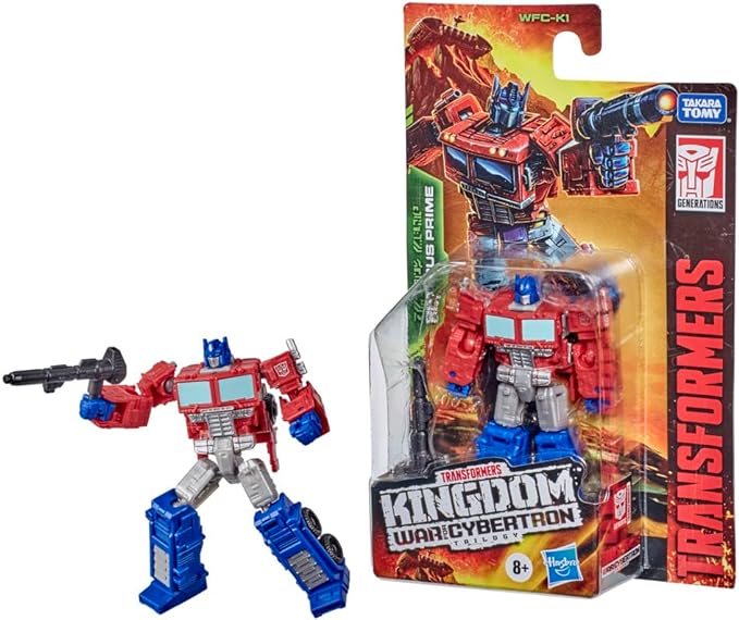 Transformers Toys Generations War for Cybertron: Kingdom Core Class WFC-K1 Optimus Prime Action Figure - Kids Ages 8 and Up, 3.5-inch - Figurio