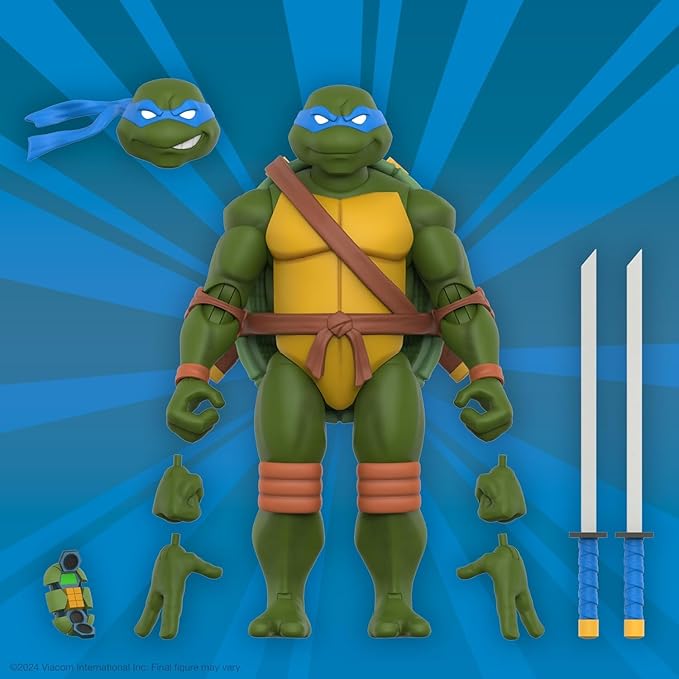 Super7 Teenage Mutant Ninja Turtles ULTIMATES! Wave 12 Bundle - Michelangelo, Leonardo, Donatello and Raphael Action Figure - Figurio