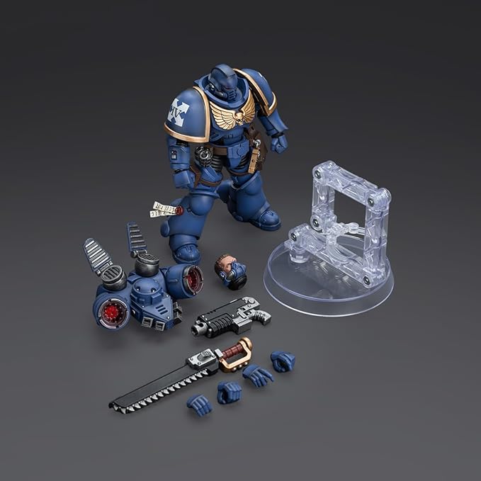 JOYTOY Warhammer 40,000 1/18 Action Figures Ultramarines Jump Pack Intercessors Intercessor 1 Collection Models Christmas Birthday Gifts - Figurio