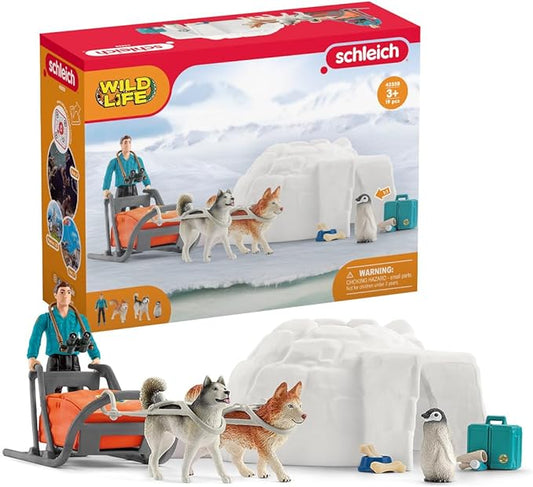 Schleich Wild Life Wild Animal Toy Playset for Boys and Girls Ages 3+, Antarctic Expedition with Arctic Animals - Figurio