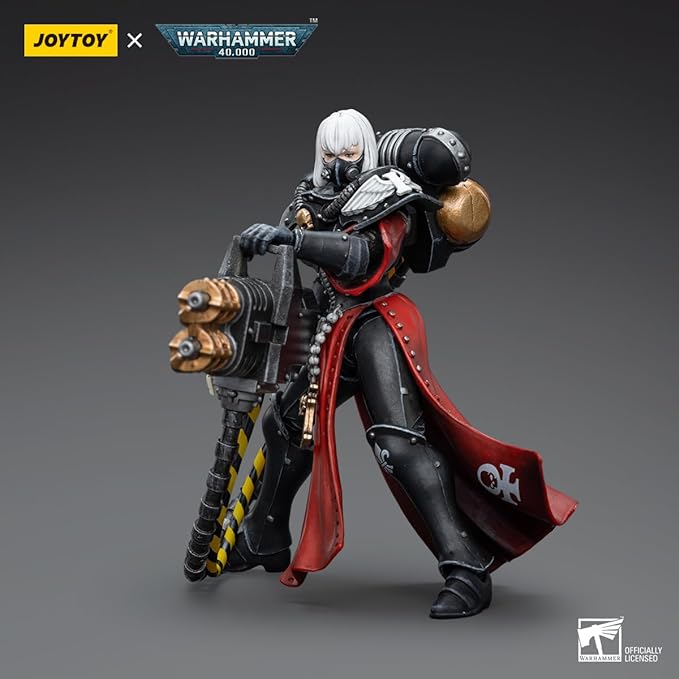 JOYTOY HAPPXYGG Warhammer 40k 1/18 4.7-inch Adepta Sororitas Retributor with Heavy Flamer action figure model toy series - Figurio