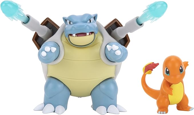 Pokémon Battle Figure 2 Pack Blastoise & Charmander - 4.5-inch Blastoise Figure, 2-inch Charmander Figure - Toys for Kids Fans - Amazon Exclusive - Figurio