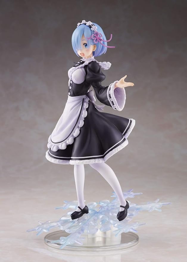 Taito Re:Zero Winter Maid Rem - Colorful Anime PVC Doll - ARTIST MASTERPIECE, 8" Tall - Figurio