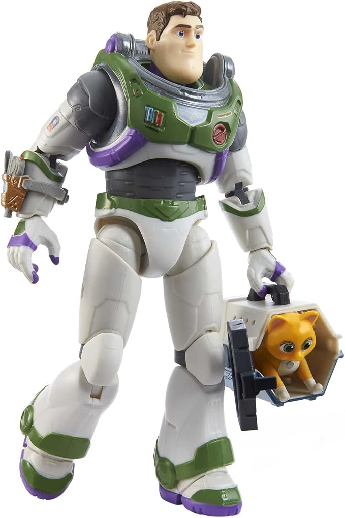 Mattel Disney and Pixar Lightyear Collector Action Figure, 7-in Scale Space Ranger Alpha Buzz & Sox, Highly Articulated - Figurio