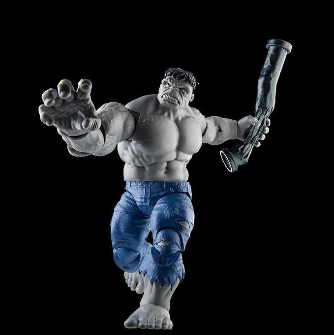 Marvel Legends Series Gray Hulk and Dr. Bruce Banner, Avengers 60th Anniversary Collectible 6 Inch Action Figures, 6 Accessories - Figurio