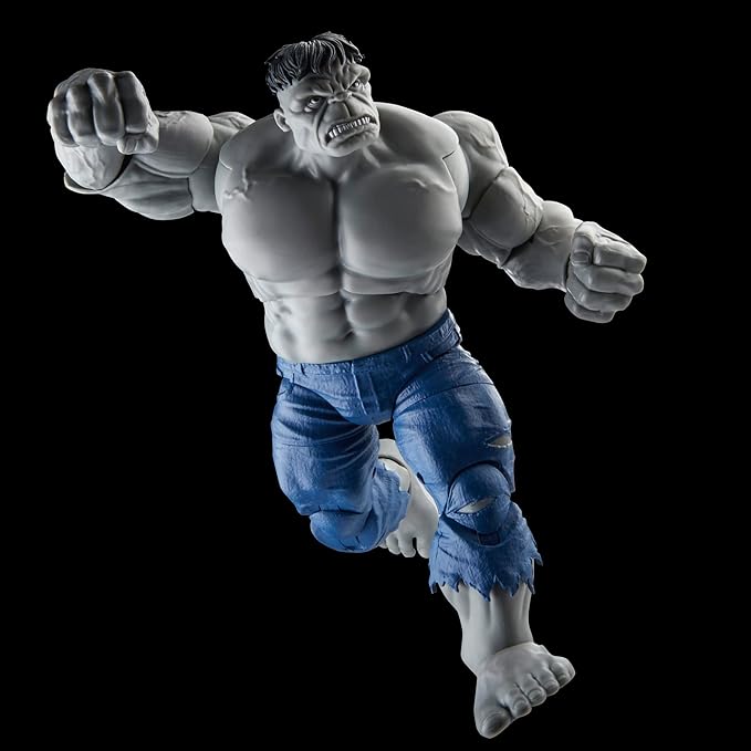 Marvel Legends Series Gray Hulk and Dr. Bruce Banner, Avengers 60th Anniversary Collectible 6 Inch Action Figures, 6 Accessories - Figurio