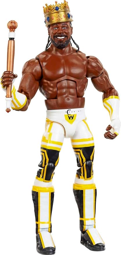 Mattel WWE King Woods Elite Collection Action Figure, Deluxe Articulation & Life-like Detail with Iconic Accessories, 6-inch - Figurio