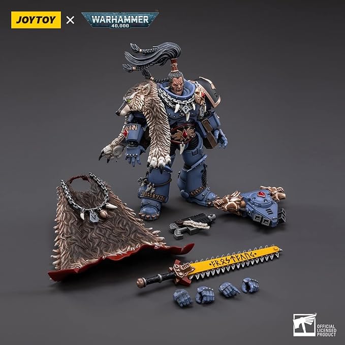 JOYTOY1/18 Warhammer 40,000 Action Figure Space Wolves Ragnar Blackmane Collection Model Birthday Gift - Figurio