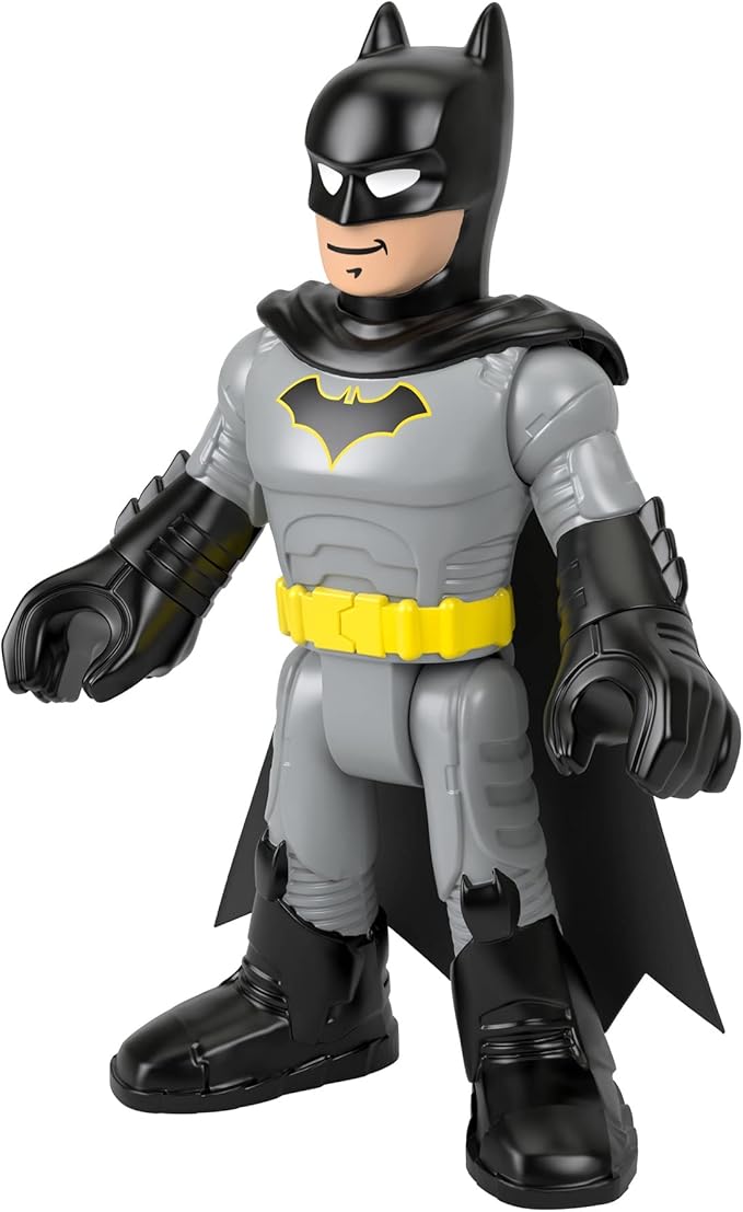 Fisher-Price Imaginext DC Super Friends Preschool Toy Batman XL 10-Inch Poseable Figure, Caped Crusader, for Pretend Play Kids Ages 3+ Years - Figurio