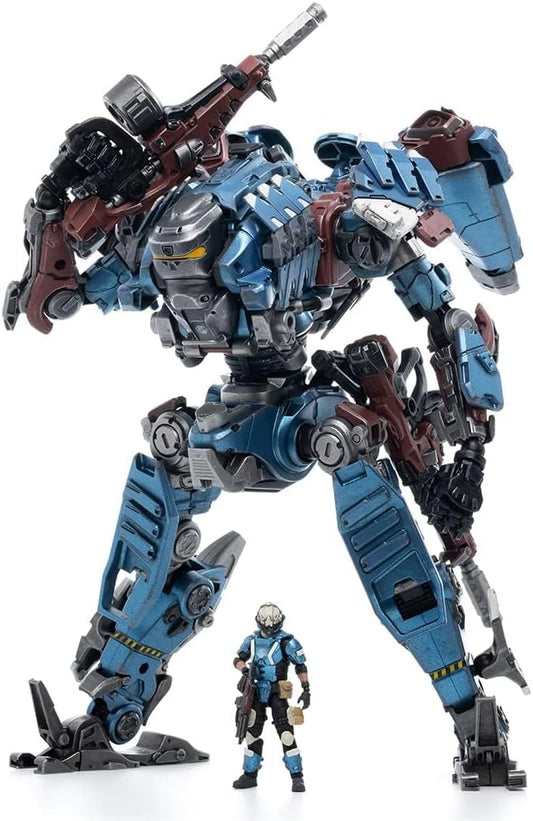 JOYTOY 1/25 Mecha Purge 01 Combination Warfare & a Pilot Figure Collection Model(Blue) (JT3075) - Figurio