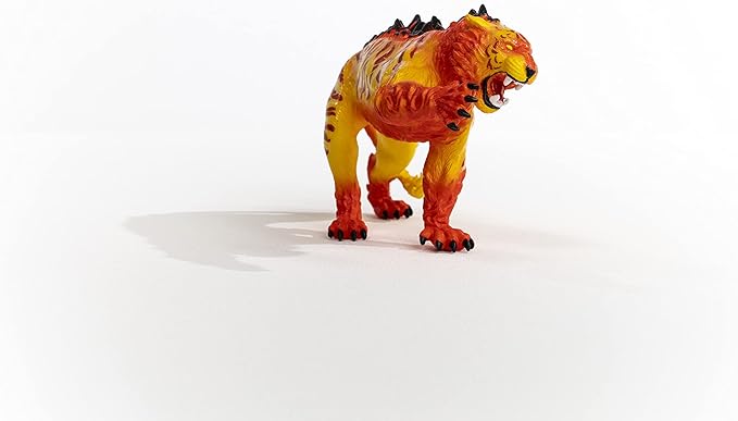 Schleich Eldrador Creatures, Lava Monster Mythical Creatures Toys for Kids, Lava Tiger Action Figure, Ages 7+ - Figurio