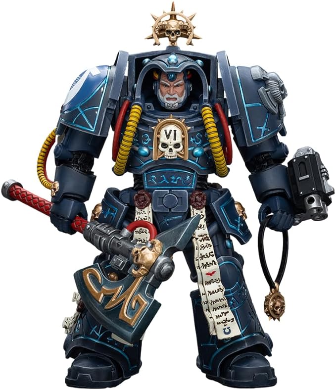 JOYTOY Warhammer 40,000 1/18 Action Figure Ultramarines Librarian in Terminator Armour Collection Model Birthday Gifts - Figurio