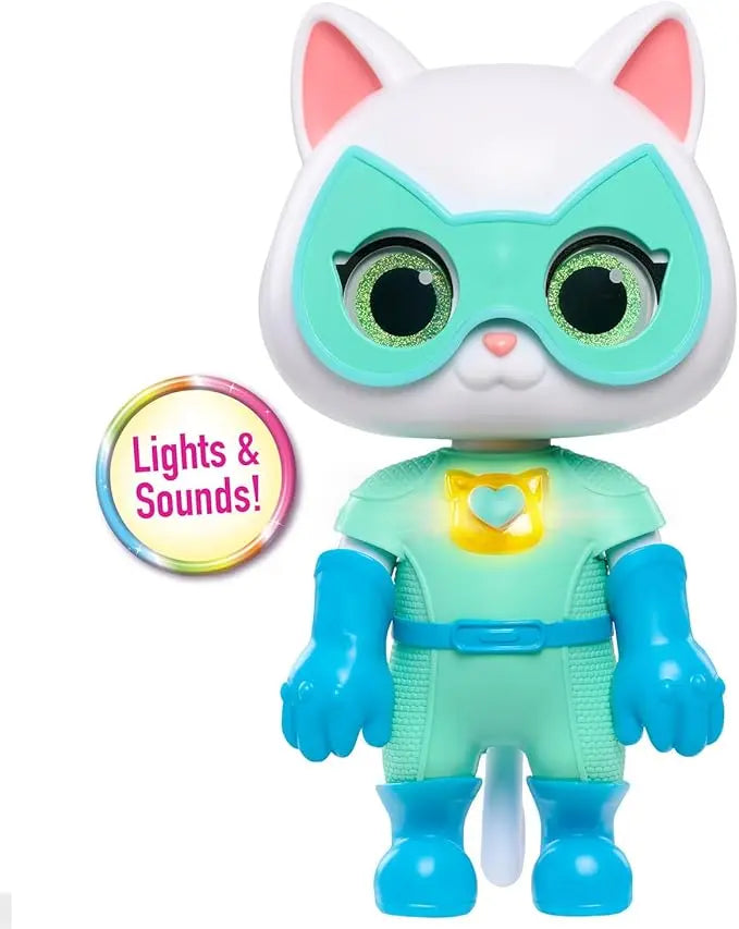 Disney Junior SuperKitties Cat-Tastic Transforming Bitsy, Lights and Sounds Toy Figure, Kids Toys for Ages 3 Up by Just Play - Figurio