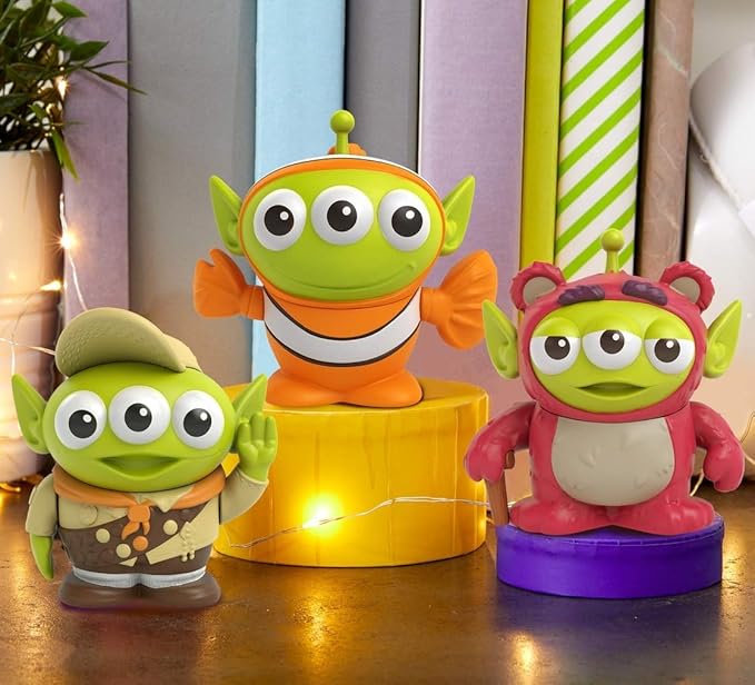 Mattel Pixar Alien Remix Lotso Nemo Russell 3-Pack Character Figures in a Pizza Box Package, 3-in Toys from Mattel Disney Pixar Movies Toy Story Finding Nemo Up, for Collectors Ages 6 Years & Older - Figurio