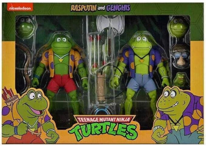 NECA Teenage Mutant Ninja Turtles 7" Scale Genghis & Rasputin Frog Collectible Action Figures Set - Figurio