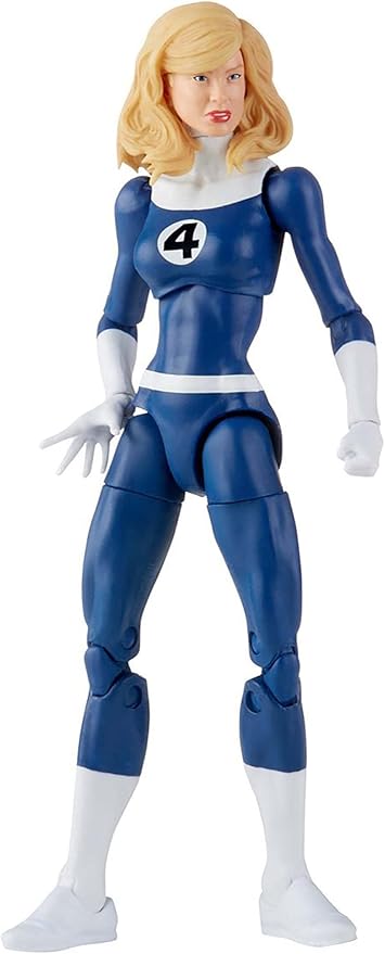 Marvel Legends Series Retro Fantastic Four Marvel's Invisible Woman 6-inch Action Figure Toy, Includes 3 Accessories , Blue - Figurio