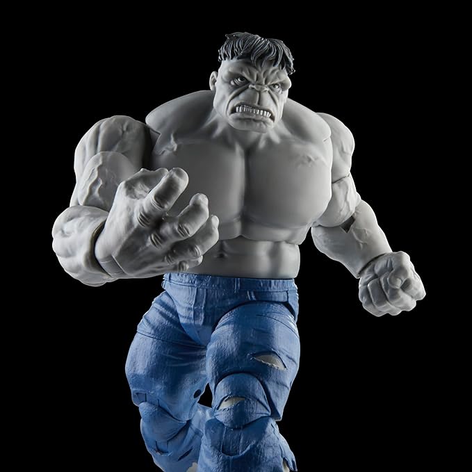 Marvel Legends Series Gray Hulk and Dr. Bruce Banner, Avengers 60th Anniversary Collectible 6 Inch Action Figures, 6 Accessories - Figurio